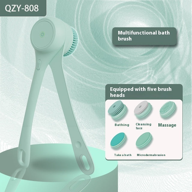 Electric Bath Brush Automatic Back Rubbing Long Handle Brush