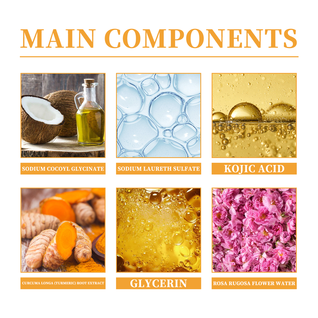 Hoygi Brightening Facial Cleanser, Deep Clean Facial Skin Fade Acne Mark Acne Mark Moisturizing Whitening Beauty