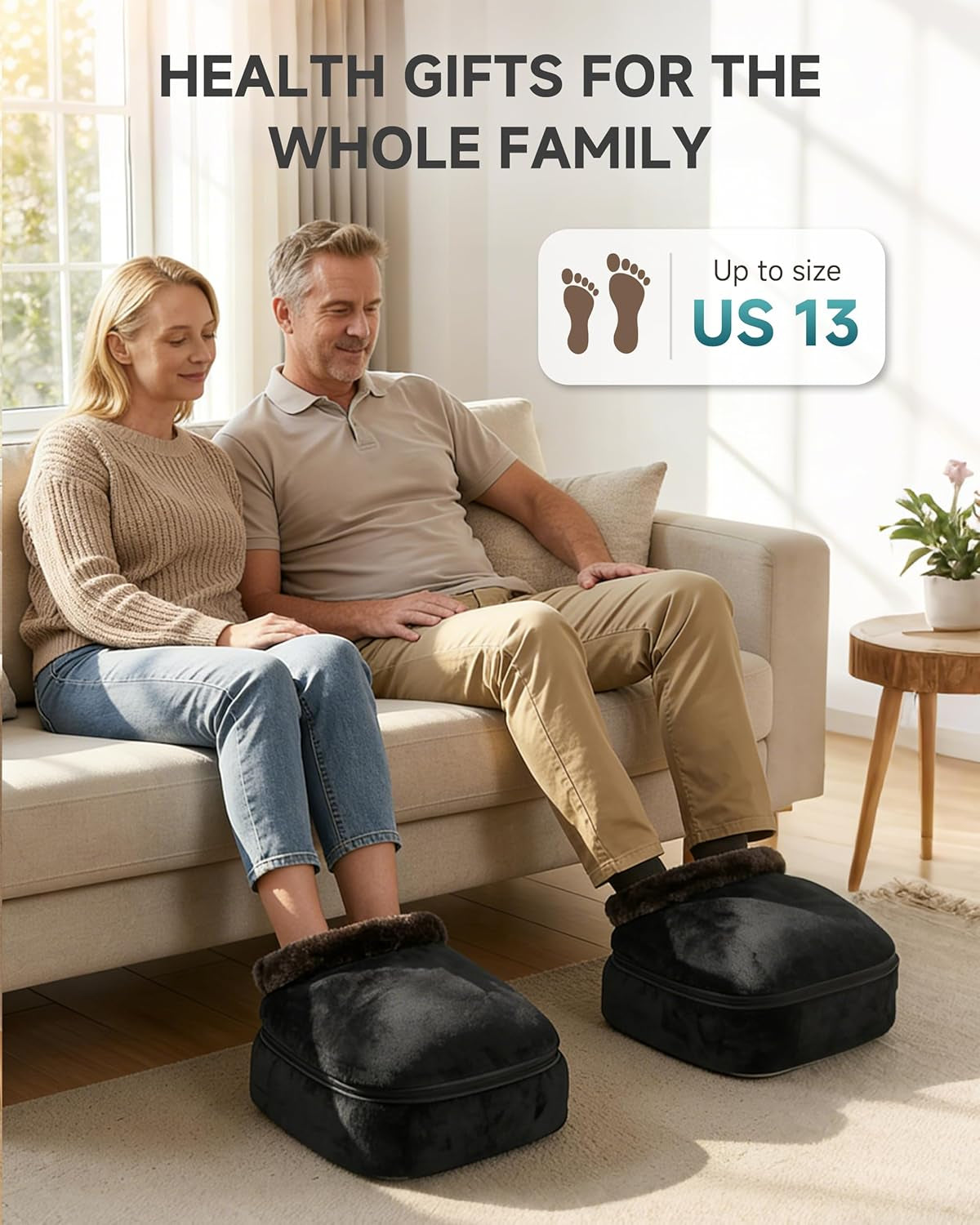 Foot Massager with Heat, Shiatsu Heated Kneading Foot Massager Machine, Electric Foot Massager, Gift for Her & Him, Home and Office Use