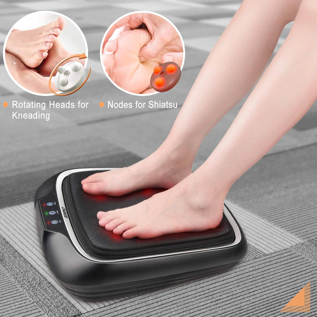 Foot Massager with Heat,Shiatsu Foot Massager for Circulation, Back Massager, Foot Warmer and Massager for Neuropathy Muscle Pain Relief Plantar Fasciitis, Christmas Birthday Gifts for Dad Mom