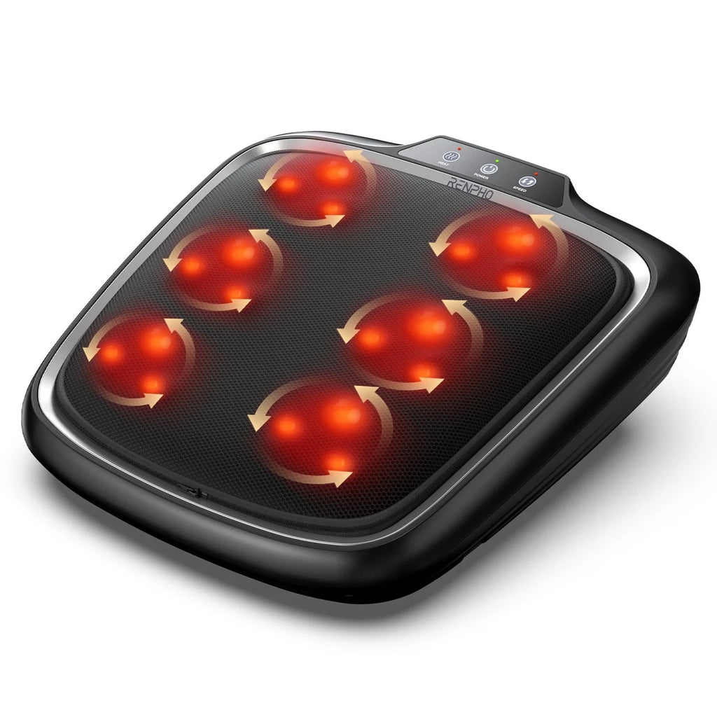 Foot Massager with Heat,Shiatsu Foot Massager for Circulation, Back Massager, Foot Warmer and Massager for Neuropathy Muscle Pain Relief Plantar Fasciitis, Christmas Birthday Gifts for Dad Mom