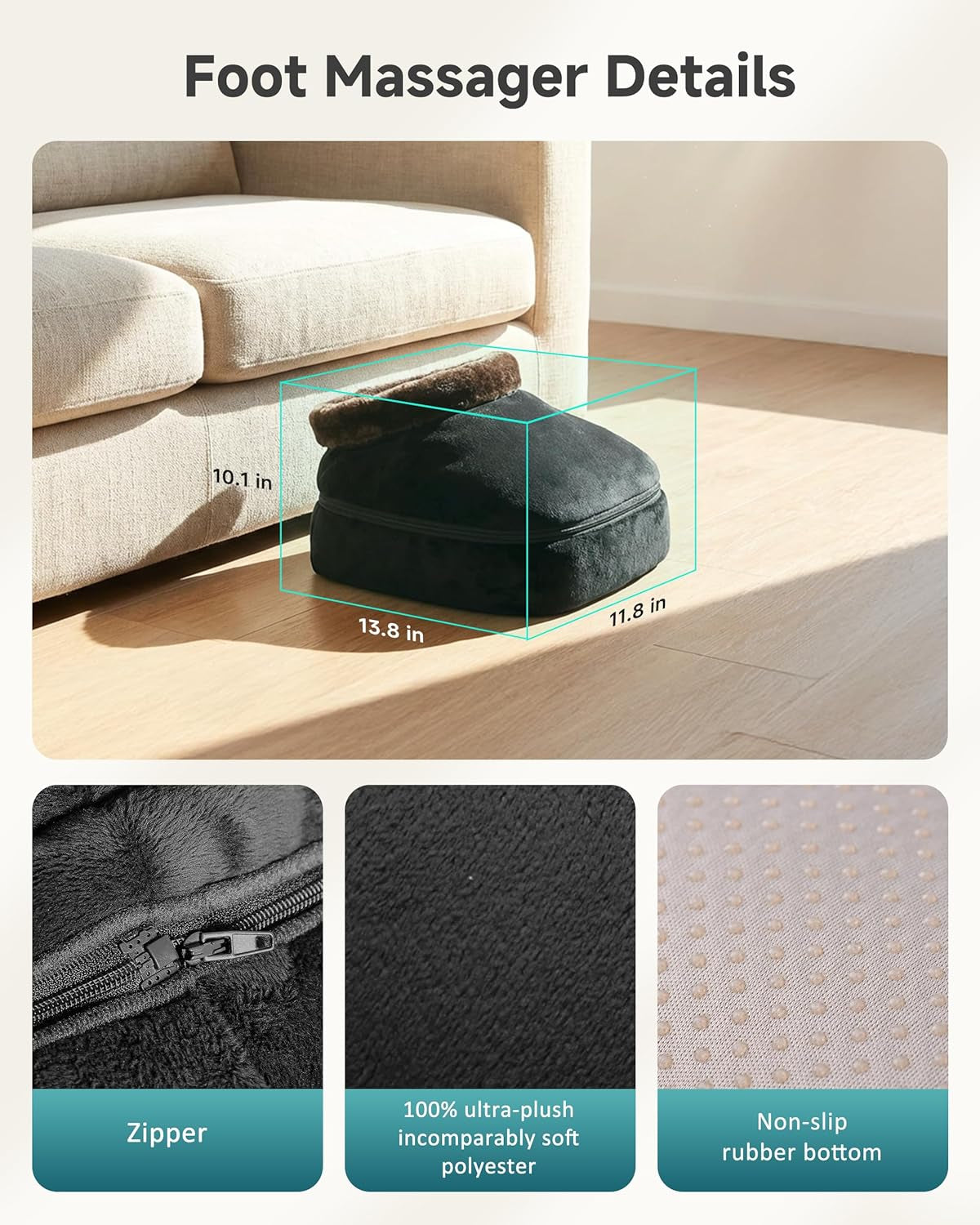 Foot Massager with Heat, Shiatsu Heated Kneading Foot Massager Machine, Electric Foot Massager, Gift for Her & Him, Home and Office Use