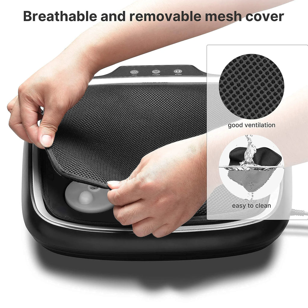 Foot Massager with Heat,Shiatsu Foot Massager for Circulation, Back Massager, Foot Warmer and Massager for Neuropathy Muscle Pain Relief Plantar Fasciitis, Christmas Birthday Gifts for Dad Mom