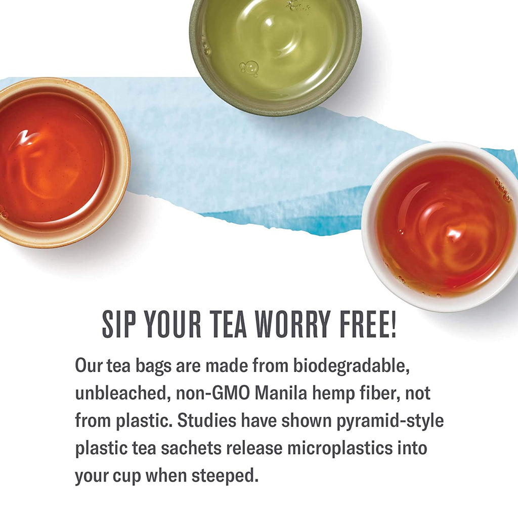 Organic Tea World of Tea Gift Set, 45 Tea Bags, Fair Trade Black, Green, Maté, Rooibos & Herbal Tea Sampler